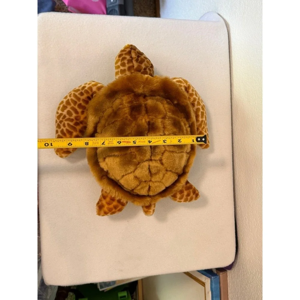 SeaWorld Sea Turtle Plush Stuffed Animal Brown Tan Realistic Soft Toy 13